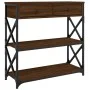 Oak brown engineered wood console table 75x28x75 cm by , Side tables - Ref: Foro24-834199, Price: 76,63 €, Discount: %