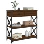 Mesa consola madera de ingeniería marrón roble 75x28x75 cm de , Mesas auxiliares - Ref: Foro24-834199, Precio: 80,01 €, Descu...