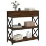 Oak brown engineered wood console table 75x28x75 cm by , Side tables - Ref: Foro24-834199, Price: 76,63 €, Discount: %