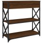 Mesa consola madera de ingeniería marrón roble 75x28x75 cm de , Mesas auxiliares - Ref: Foro24-834199, Precio: 80,01 €, Descu...