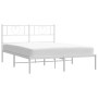Estructura de cama de metal con cabecero blanca 120x190 cm de , Camas y somieres - Ref: Foro24-355509, Precio: 109,06 €, Desc...