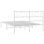 Estructura de cama de metal con cabecero blanca 120x190 cm de , Camas y somieres - Ref: Foro24-355509, Precio: 109,06 €, Desc...