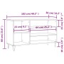 Mueble zapatero madera contrachapada gris Sonoma 102x36x60 cm de , Zapateros y organizadores de calzado - Ref: Foro24-831418,...