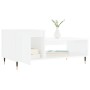 Mesa de centro madera contrachapada blanco brillo 100x50x45 cm de , Mesas de centro - Ref: Foro24-830822, Precio: 51,55 €, De...