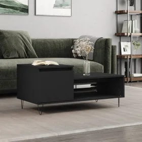 Mesa de centro madera contrachapada negro 100x50x45 cm de , Mesas de centro - Ref: Foro24-830829, Precio: 47,54 €, Descuento: %