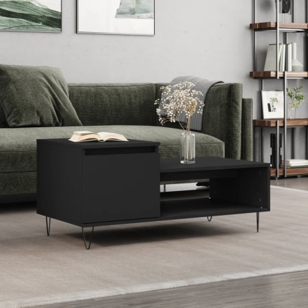 Mesa de centro madera contrachapada negro 100x50x45 cm de , Mesas de centro - Ref: Foro24-830829, Precio: 47,93 €, Descuento: %