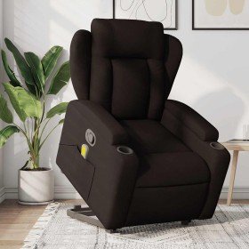 Silla de masaje reclinable de pie de tela marrón oscuro en Sillones | Comprar online en Foru.es