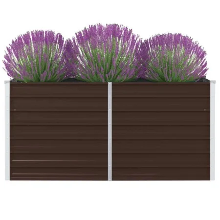Jardinera elevada de acero galvanizado marrón 160x80x45 cm de , Maceteros y jardineras - Ref: Foro24-47012, Precio: 77,03 €, ...