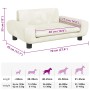 Cama para perros de terciopelo crema 70x45x33 cm en Camas para perros | Comprar online en Foru.es