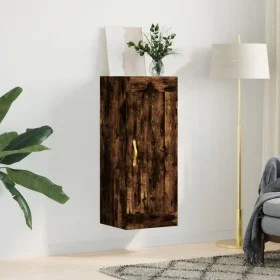 Armario de pared madera ingeniería roble ahumado 34,5x34x90 cm de , Aparadores - Ref: Foro24-835023, Precio: 47,04 €, Descuen...