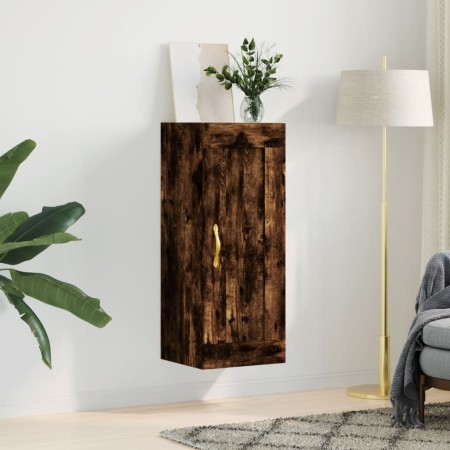 Armario de pared madera ingeniería roble ahumado 34,5x34x90 cm de , Aparadores - Ref: Foro24-835023, Precio: 46,95 €, Descuen...