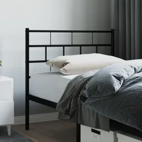 Black metal headboard 80 cm by , Headboards and footboards - Ref: Foro24-355686, Price: 20,64 €, Discount: %