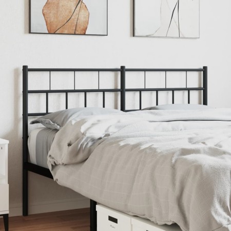Cabecero de metal negro 120 cm de , Cabeceros y pies de cama - Ref: Foro24-355690, Precio: 28,05 €, Descuento: %