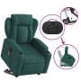 Silla de masaje reclinable de pie de tela verde oscura en Sillones | Comprar online en Foru.es