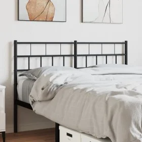 Cabecero de metal negro 140 cm de , Cabeceros y pies de cama - Ref: Foro24-355692, Precio: 30,30 €, Descuento: %