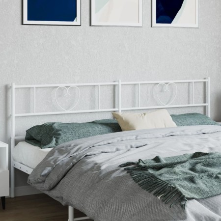 Cabecero de metal blanco 193 cm de , Cabeceros y pies de cama - Ref: Foro24-355549, Precio: 37,82 €, Descuento: %