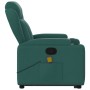 Silla de masaje reclinable de pie de tela verde oscura en Sillones | Comprar online en Foru.es