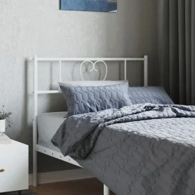 White metal headboard 90 cm by , Headboards and footboards - Ref: Foro24-355540, Price: 26,78 €, Discount: %