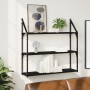 Estantería pared 3 niveles madera ingeniería negro 80x21x78,5cm de , Estantes y estanterías - Ref: Foro24-835454, Precio: 46,...
