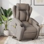 Sillón reclinable de masaje elevable tela gris taupé en Sillones | Comprar online en Foru.es