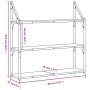 Estantería pared 3 niveles madera ingeniería negro 80x21x78,5cm de , Estantes y estanterías - Ref: Foro24-835454, Precio: 46,...
