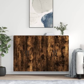 Armarios de pared 2 uds madera de ingeniería roble ahumado de , Aparadores - Ref: Foro24-3197894, Precio: 161,96 €, Descuento: %