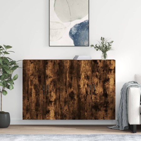 Armarios de pared 2 uds madera de ingeniería roble ahumado de , Aparadores - Ref: Foro24-3197894, Precio: 161,96 €, Descuento: %