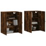 Armarios de pared 2 uds madera de ingeniería roble ahumado de , Aparadores - Ref: Foro24-3197894, Precio: 161,96 €, Descuento: %