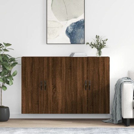 Armarios de pared 2 uds madera de ingeniería marrón roble de , Aparadores - Ref: Foro24-3197896, Precio: 143,43 €, Descuento: %