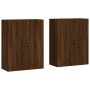 Armarios de pared 2 uds madera de ingeniería marrón roble de , Aparadores - Ref: Foro24-3197896, Precio: 143,43 €, Descuento: %