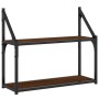 Estantería de pared madera ingeniería marrón roble 60x21x51 cm de , Estantes y estanterías - Ref: Foro24-835463, Precio: 25,2...