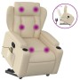 Silla de masaje reclinable de pie de tela color crema en Sillones | Comprar online en Foru.es