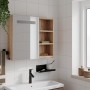 Mueble de baño con espejo y luz LED roble 60x13x52 cm de , Tocadores de baño - Ref: Foro24-357972, Precio: 91,49 €, Descuento: %