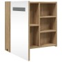 Mueble de baño con espejo y luz LED roble 60x13x52 cm de , Tocadores de baño - Ref: Foro24-357972, Precio: 91,49 €, Descuento: %