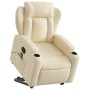 Silla de masaje reclinable de pie de tela color crema en Sillones | Comprar online en Foru.es