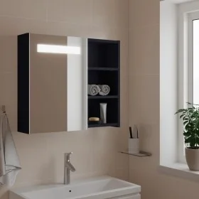 Mueble de baño con espejo y luz LED gris 60x13x52 cm de , Tocadores de baño - Ref: Foro24-357970, Precio: 90,15 €, Descuento: %
