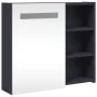 Mueble de baño con espejo y luz LED gris 60x13x52 cm de , Tocadores de baño - Ref: Foro24-357970, Precio: 90,15 €, Descuento: %