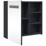 Mueble de baño con espejo y luz LED gris 60x13x52 cm de , Tocadores de baño - Ref: Foro24-357970, Precio: 90,15 €, Descuento: %