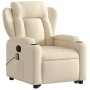 Silla de masaje reclinable de pie de tela color crema en Sillones | Comprar online en Foru.es