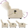 Silla de masaje reclinable de pie de tela color crema en Sillones | Comprar online en Foru.es