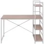 Escritorio con estantería de 4 niveles color roble de vidaXL, Escritorios - Ref: Foro24-20134, Precio: 101,48 €, Descuento: %