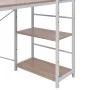 Escritorio con estantería de 4 niveles color roble de vidaXL, Escritorios - Ref: Foro24-20134, Precio: 101,48 €, Descuento: %