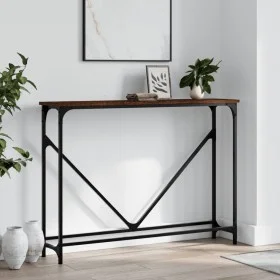 Konsolentisch aus braunem Holzwerkstoff Eiche 102x22,5x75 cm von , Seitentische - Ref: Foro24-834134, Preis: 44,99 €, Rabatt: %