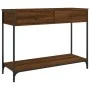 Engineered wood brown oak console table 100x34.5x75 cm by , Side tables - Ref: Foro24-834174, Price: 70,66 €, Discount: %