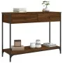 Mesa consola madera de ingeniería marrón roble 100x34,5x75 cm de , Mesas auxiliares - Ref: Foro24-834174, Precio: 70,66 €, De...