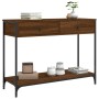 Mesa consola madera de ingeniería marrón roble 100x34,5x75 cm de , Mesas auxiliares - Ref: Foro24-834174, Precio: 72,38 €, De...