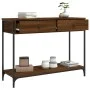 Mesa consola madera de ingeniería marrón roble 100x34,5x75 cm de , Mesas auxiliares - Ref: Foro24-834174, Precio: 70,66 €, De...