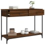 Mesa consola madera de ingeniería marrón roble 100x34,5x75 cm de , Mesas auxiliares - Ref: Foro24-834174, Precio: 72,38 €, De...
