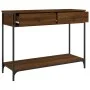Mesa consola madera de ingeniería marrón roble 100x34,5x75 cm de , Mesas auxiliares - Ref: Foro24-834174, Precio: 70,66 €, De...