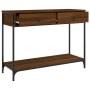Mesa consola madera de ingeniería marrón roble 100x34,5x75 cm de , Mesas auxiliares - Ref: Foro24-834174, Precio: 72,38 €, De...